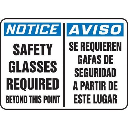 BILINGUAL OSHA NOTICE SAFETY SIGN SBMPPA818MXV